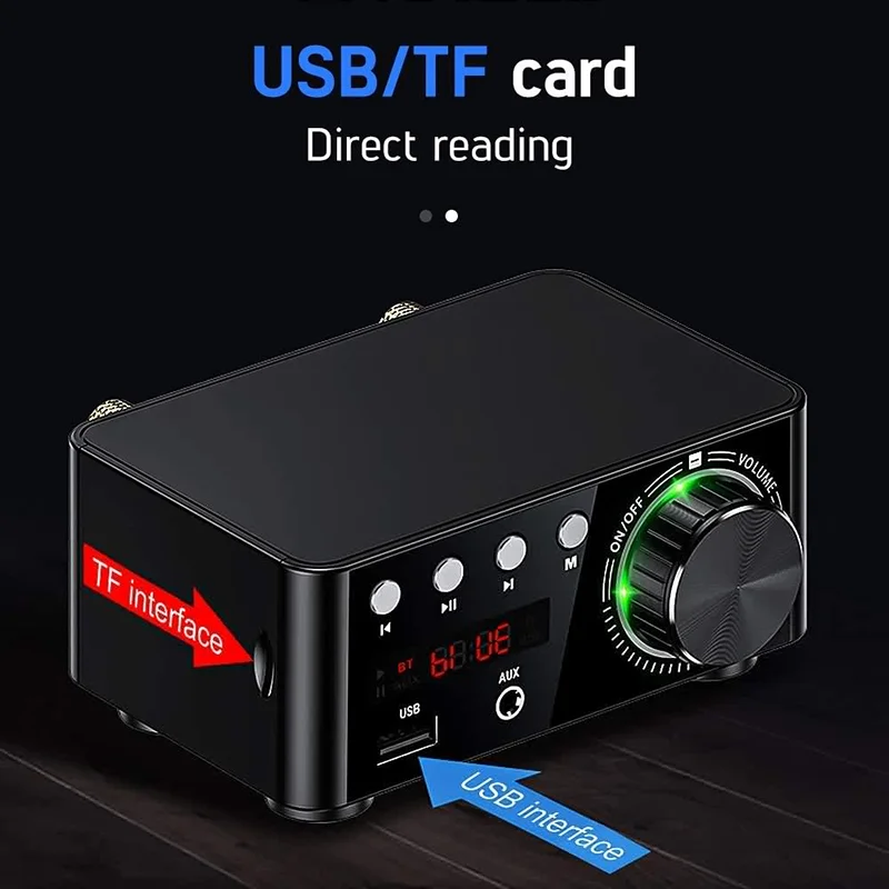 Плата усилителя звука 50WX2 Hi-Fi Bluetooth 5 0 для домашнего кинотеатра - купить по