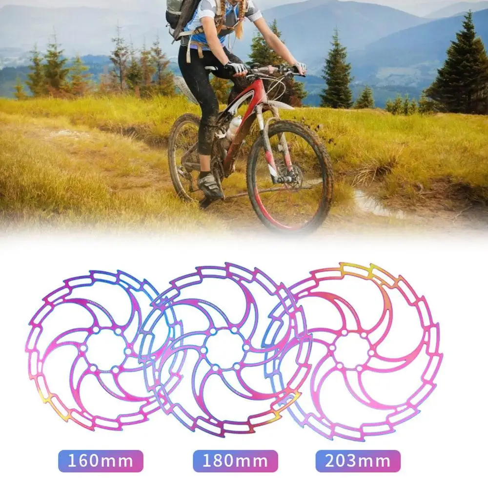 

Bicycle Disc Brake Rotors Colorful 160/180/203mm Bike Hollow Ultralight Disc Brake Rotors MTB Moutain Bike Bicycle Accessories