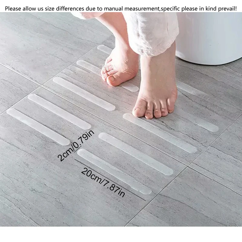 12pcs 2cmx20cm 5 шт. нескользящие для ванной сцепление наклейки Нескользящие полоски для душа полы Детская безопасность клейкие ленты коврики Pad 20 x см 2 см(белый - Цвет: 12pcs 2cmx20cm
