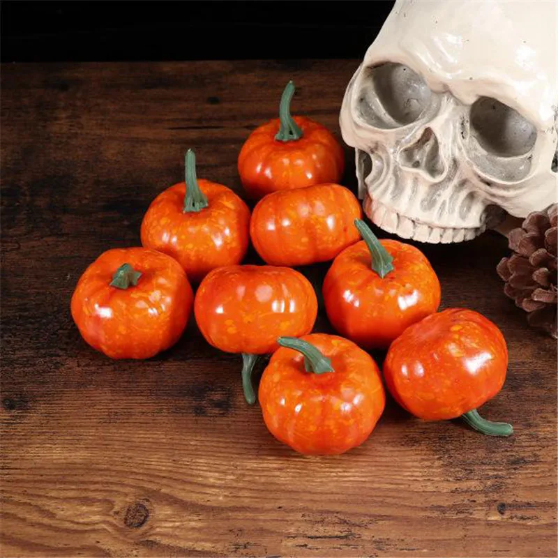 12 шт. искусственные мини тыквы украшения Хэллоуин Реквизит овощи вечерние