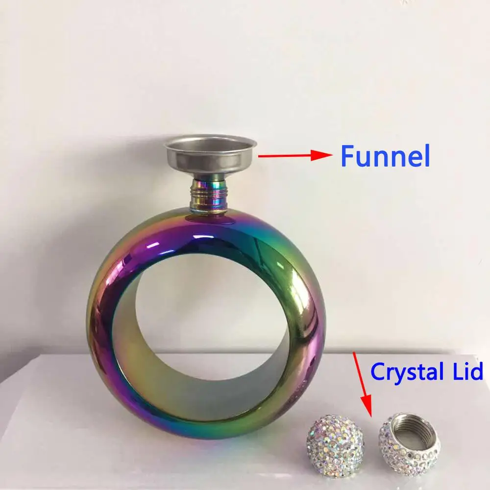 

3.5oz Jug Bracelet Hip Flask with Funnel Bangle Portable Drinkware Whiskey Vodka Alcohol Wine Bottle Party Gift Wholesale