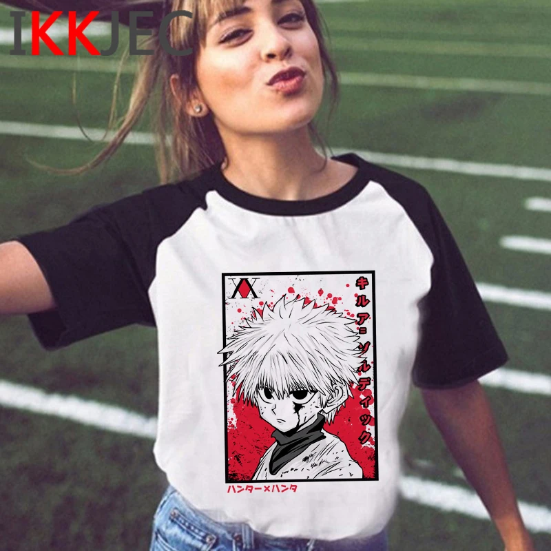 Kawaii Hunter X футболка с изображением охотника Мужская коротким рукавом Killua Zoldyck HXH