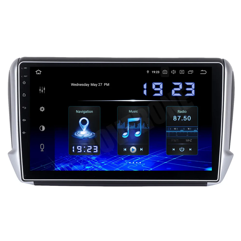 RoverOne для Peugeot 208 2008 Android 10 сенсорный экран Авторадио автомобильный GPS Радио стерео
