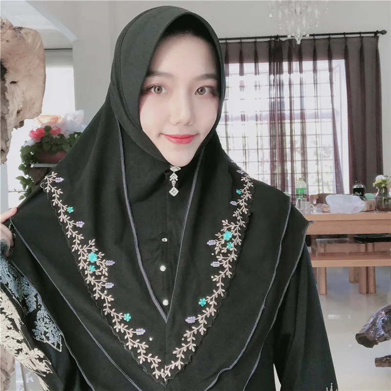 Мусульманский Дамский платок из Малайзии шифоновые вышитые комплекты женских