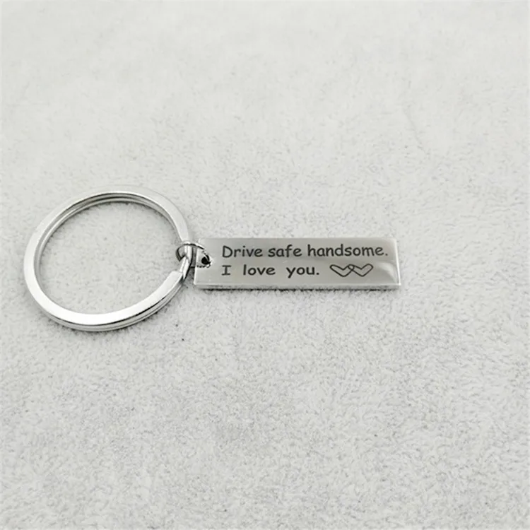 Привод безопасный красивый я люблю вас брелок из нержавеющей стали мужчин и