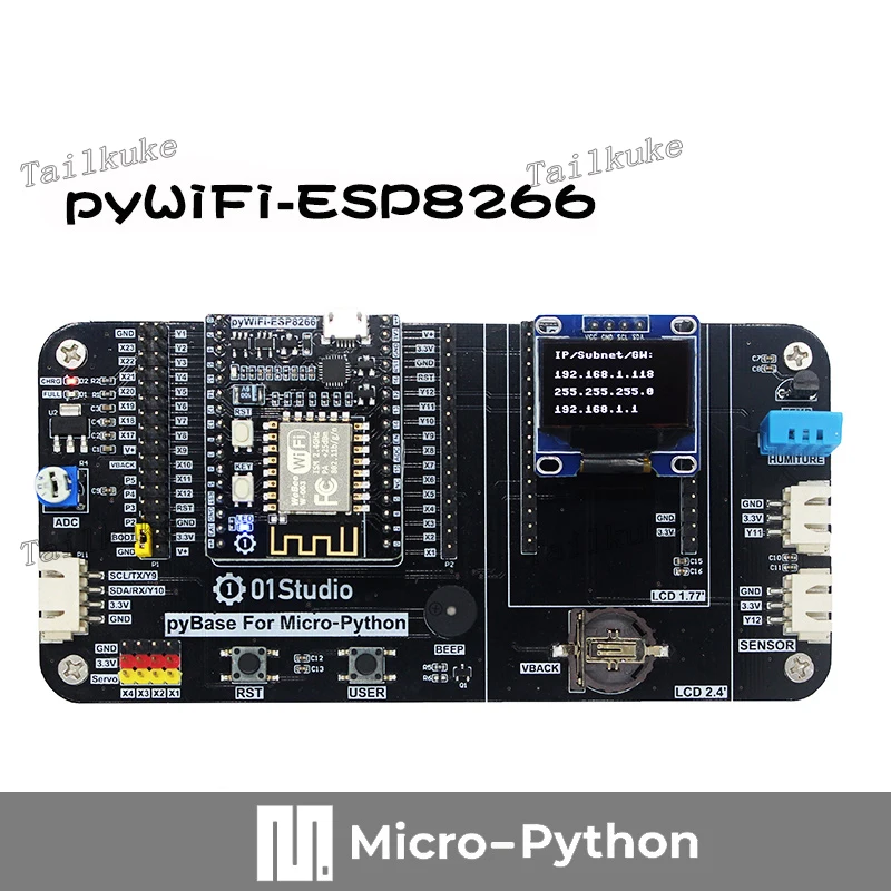 

PyWiFi- ESP8266 Development Board Micro- Python IoT Wireless WiFi Learning Kit