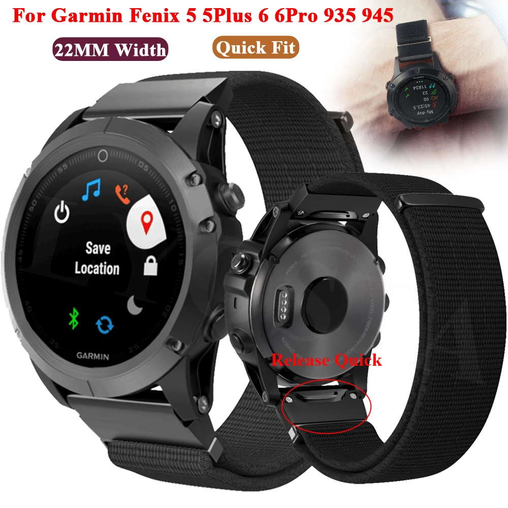 Плетеный нейлоновый ремешок для наручных часов 22 мм быстросъемный смарт-часов