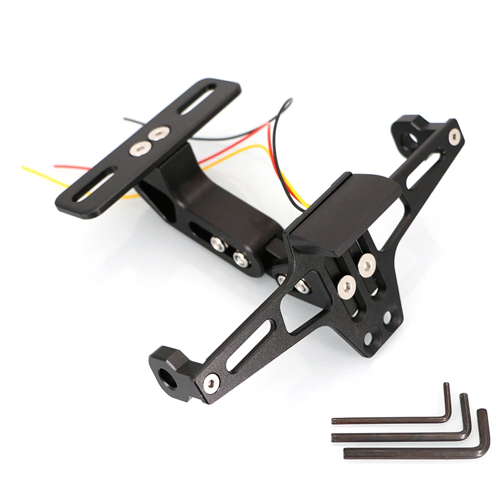 

Универсальный CNC Мотоцикл Регулируемый угол Алюминиевый номерной знак рамка держатель кронштейн аксессуары для мотоцикла