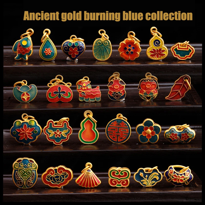 

Original design Chinese culture enamel porcelain pendant craftsmanship jewelry