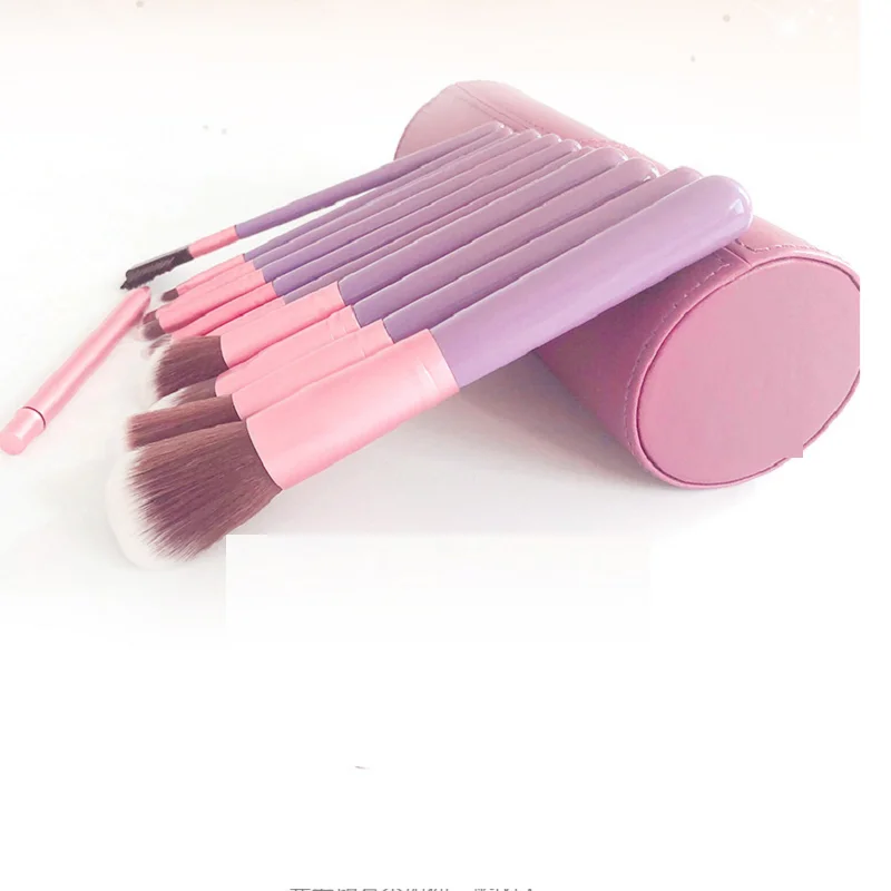 

12 Beginner Makeup Brush Sets A Full Set Of Beauty Tools Loose Powder Brush Foundation Eye Shadow Blush Brush Cylinder Makeup Br