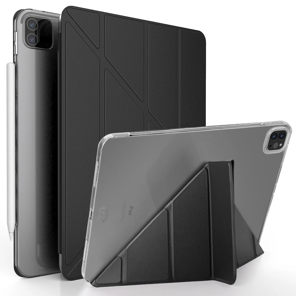 Чехол для iPad Pro 11 2020 2 й PU кожаный умный чехол 12 9 4 поколения ТПУ силиконовый