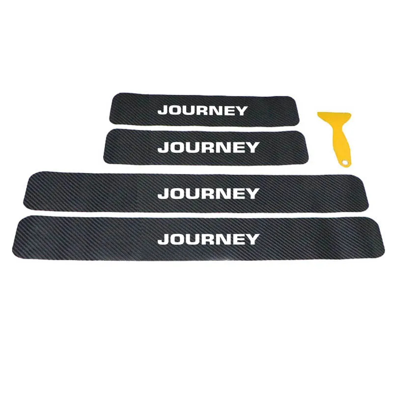 

4pcs Car Stickers And Decals For dodge journey Car Door Plate Protector Sticker Interior Accessories