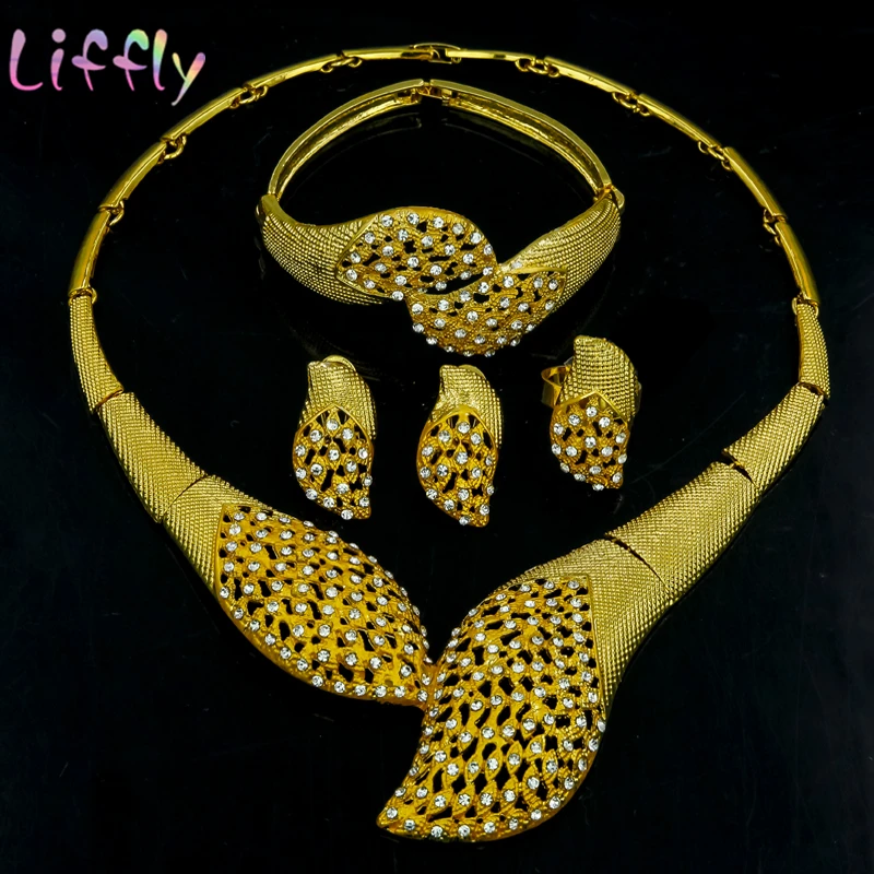 Африканские очаровательные женские ювелирные наборы большое ожерелье модные