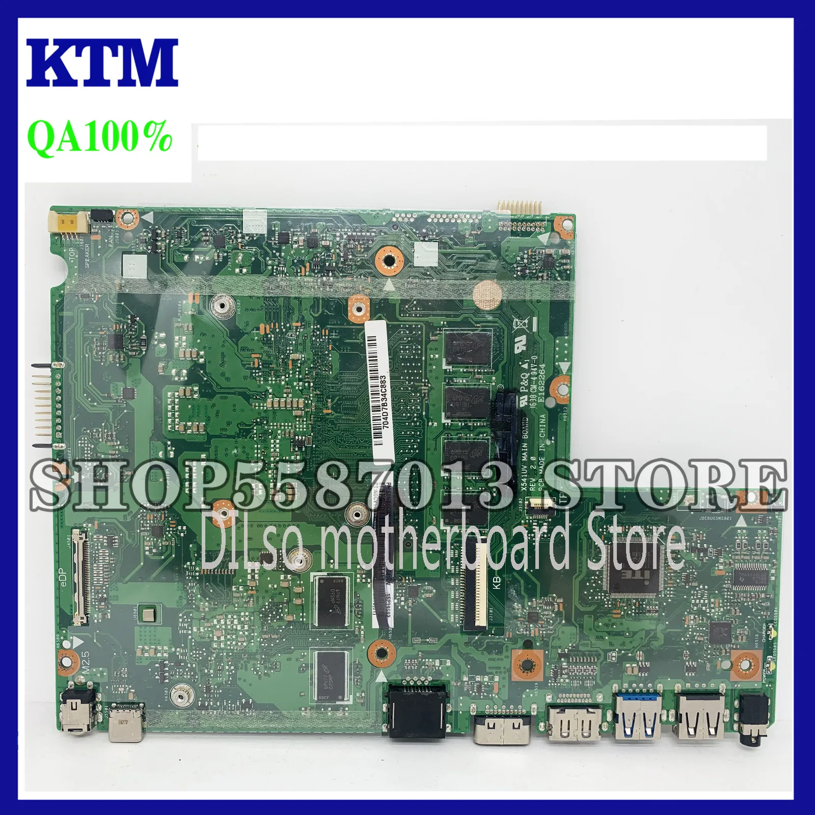 

KEFU X541UV Motherboard For ASUS X541UA X541UJ X541UVK X541UQK Laptop Motherboard I7-6500U 4GB GT920M-2G DDR4 test work 100%