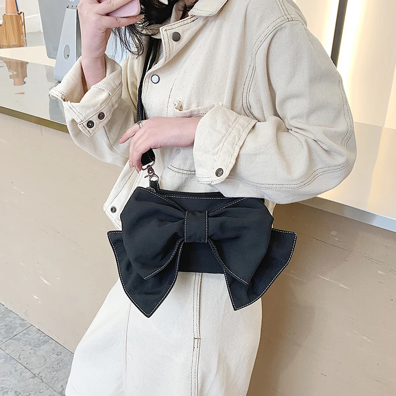 Дизайн Бант из нейлона маленькая сумка через плечо сумки для Для женщин 2021 новые