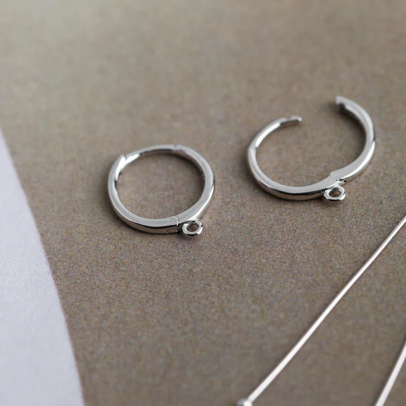 New 925 Sterling Silver Earring Fashion A Set Of DIY Accessories Closed Round Ear Bone Wild Trend Woman Girl Jewelry | Украшения и