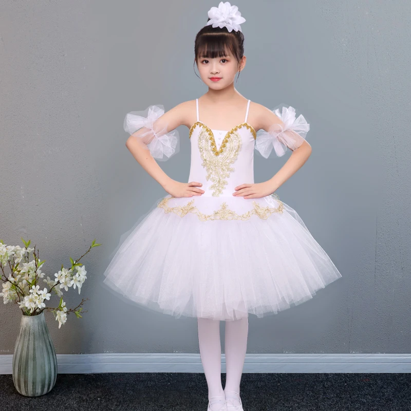 New Professional Child Adult Swan White Romantic Style Long Tutu Ballet Dance Costume Girls Ballerina Dress Leotard Gymnastic |