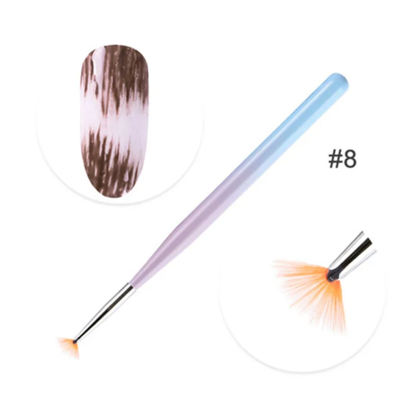 8 Styles Nail Art Stripes lines liner Image Painting Brush Acrylic Powder UV GEL Extension Builder Drawing Pen