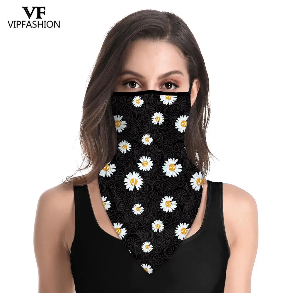 VIP мода для взрослых женщин треугольный шарф моды ромашки Печати Бандана на
