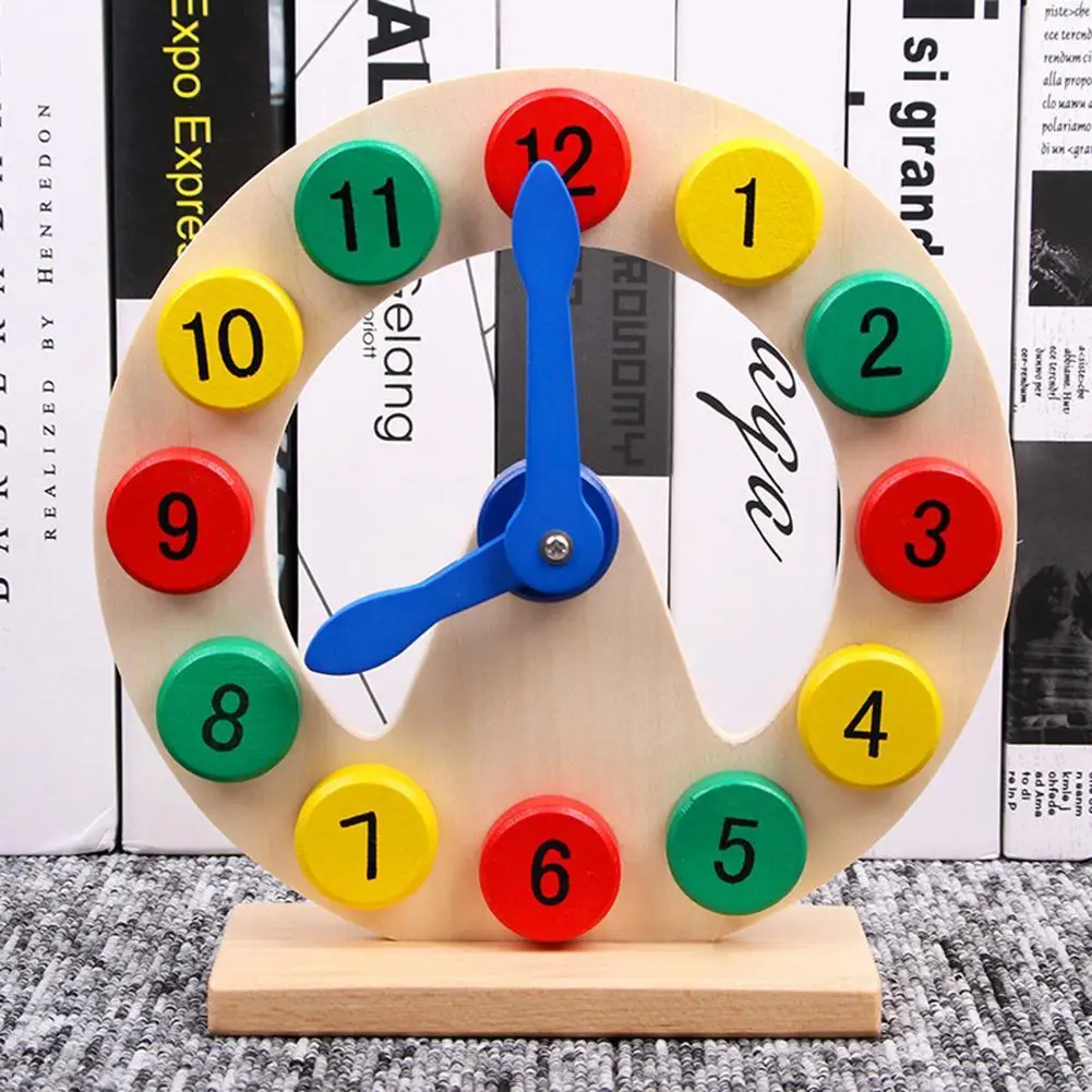 

Kids Wooden Numbers Sorting Clock Circular Cognitive Development Educational Toy