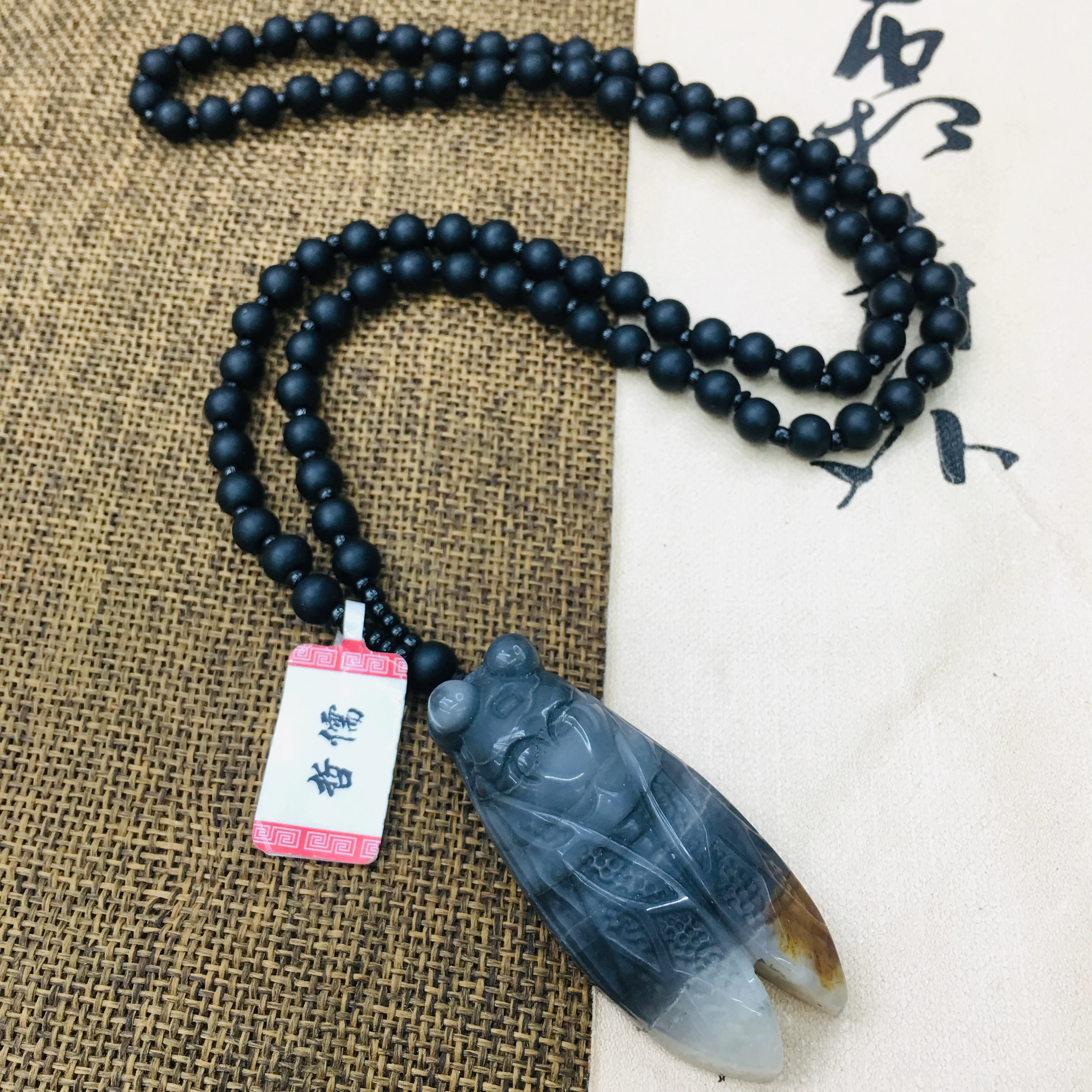 Кулон Цикада Zheru из натурального желтого нефрита с цирконом ожерелье для мужчин и