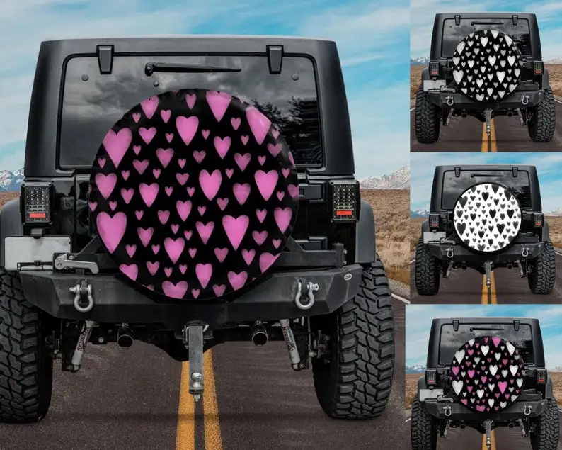 Запасная крышка для шины с рисунком сердца вариант резервной камеры украшение на