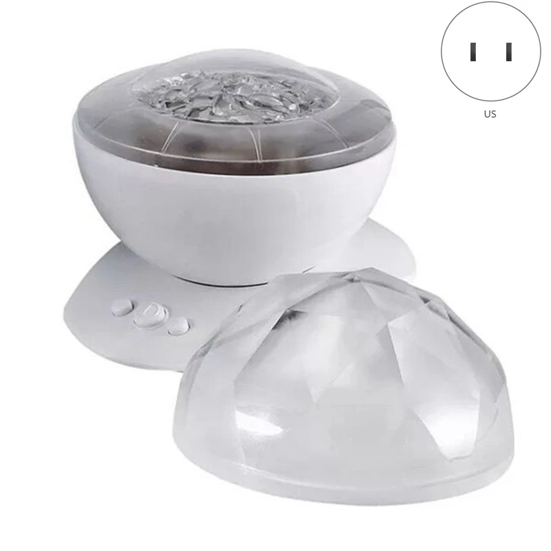 Night Light Ocean Wave Aurora Sky Speaker Projector Baby Kids Sleep Romantic Led Starry Star Master Changeable Lamp US Plug | Электроника