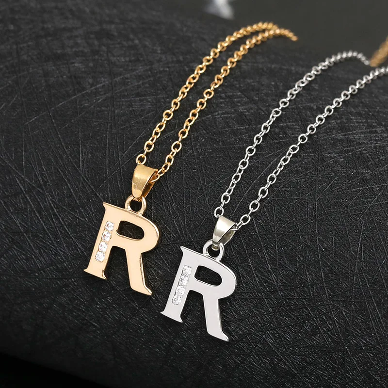 Подарочное ожерелье из нержавеющей стали с буквами алфавита США 26 Английских