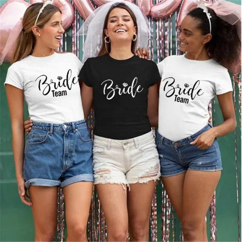 6 Size Team Bride To Be  T-shirt Wedding Decoration Wedding Party Decorations Bachelor Party Bride Squad Hen Night Bridal Shower