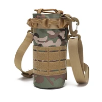 tactical molle water bottle bag pouch portable water bottle carrier w shoulder strap for hunting travel camping hiking bicycle