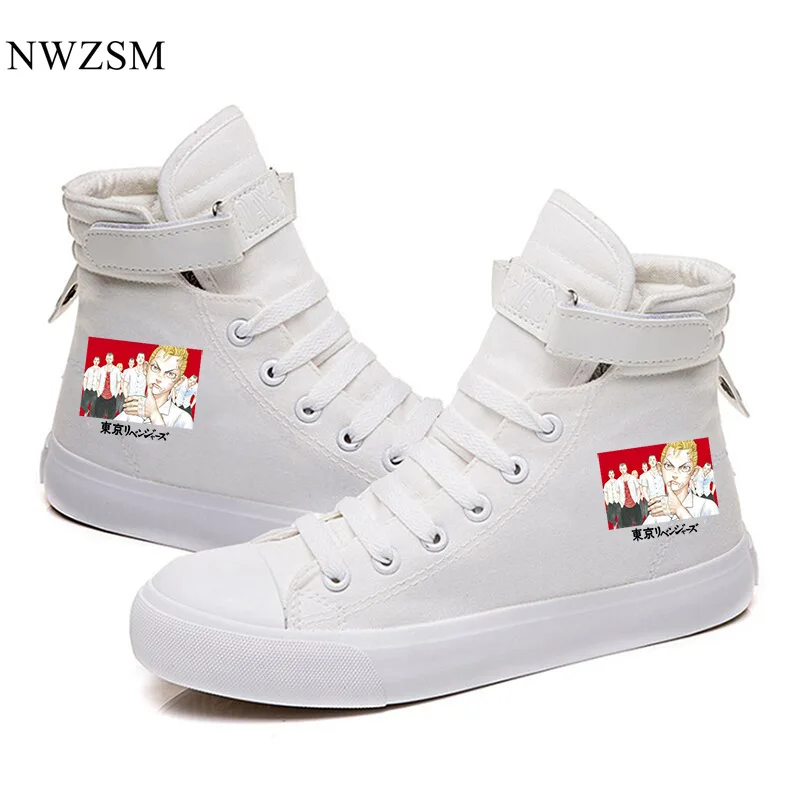 

tokyo revengers 2021 spot custom canvas shoes fashion casual velcro high-top shoes student flat shoes