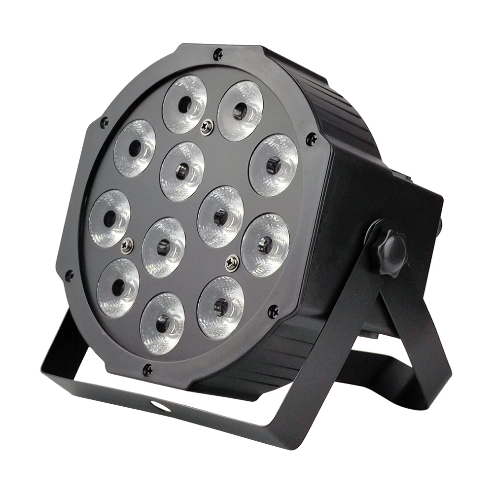 4 PCS 12x18W 6in1 led par lights rgbwa+uv flat light dmx512 IN/OUT plug professional stage dyed | Лампы и освещение