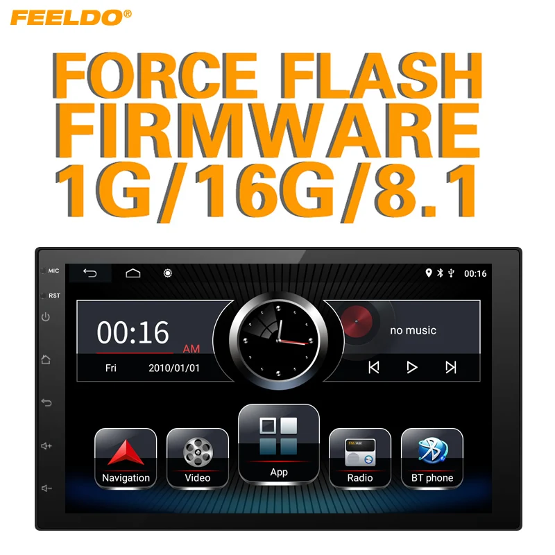FEELDO ультратонкий автомобильный медиаплеер 7 дюймовый Android 8 1 четырехъядерный с