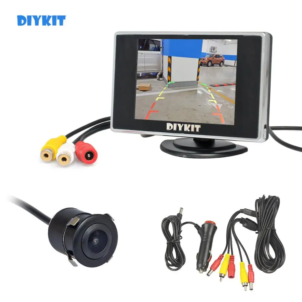 DIYKIT Wired 3.5" TFT LCD Car Monitor Waterproof Rear View Camera Reversing Parking Assistance System | Автомобили и