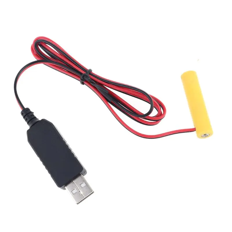 

LR03 AAA Battery Eliminator USB Power Supply Cable Replace 1 to 4pcs AAA Battery