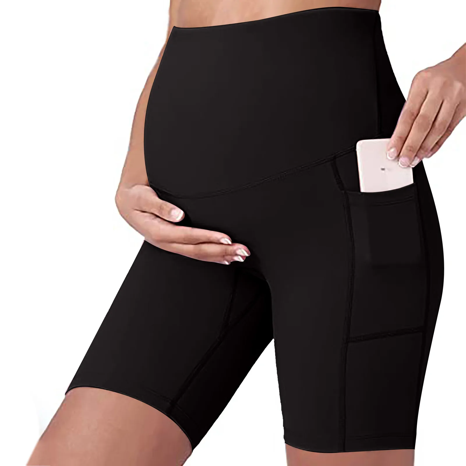 2021 Maternity Legging Shorts Women Pregnant Elasticity High Waisted Yoga Workout Sport Gym Intimates Pregnancy Clothing |