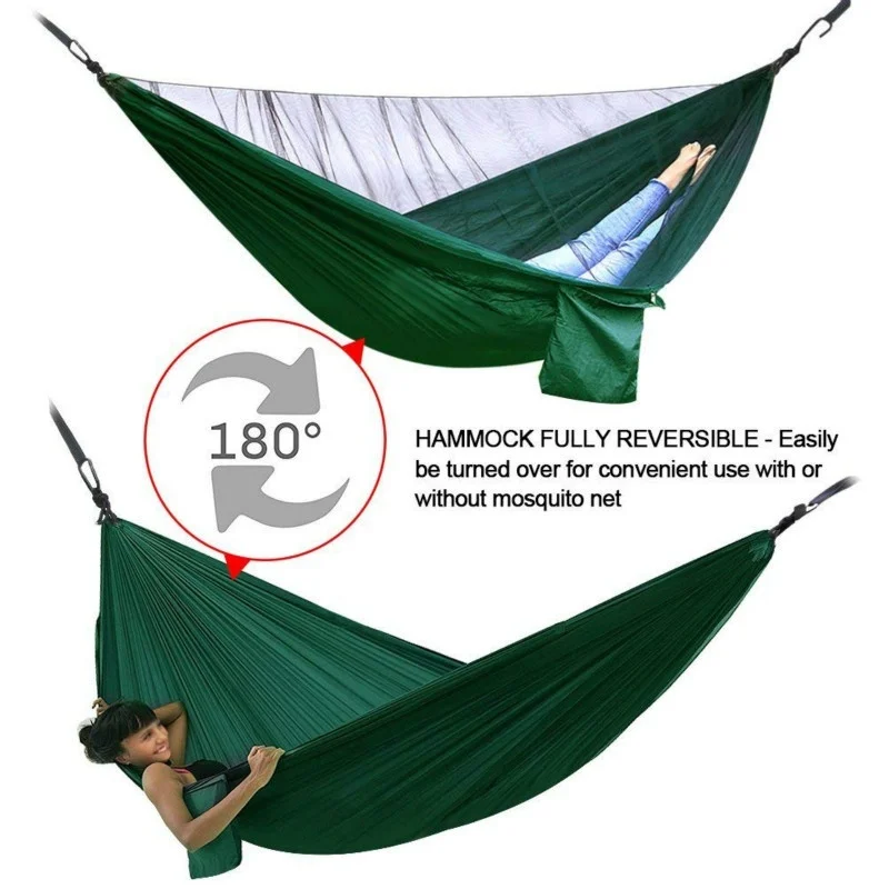 

290x140cm Automatic Quick-Open Anti-Mosquito Hammock Outdoor Single Double Hammock with Mosquito Net Outdoor Recreation Hammock