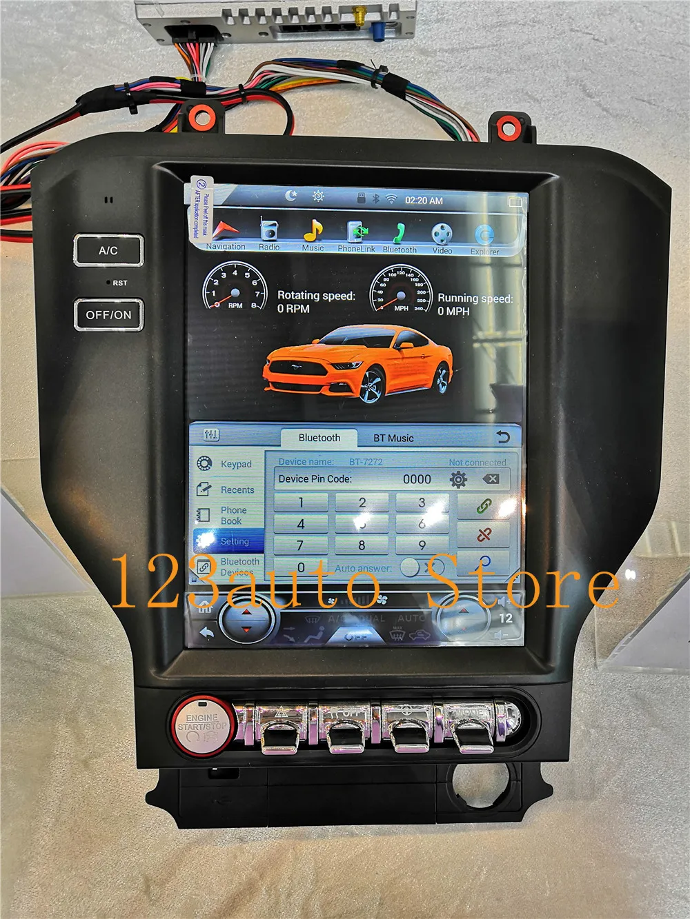 10 4 ''вертикальный экран Tesla Style Android 9 0 автомобильный DVD GPS плеер NAVI для Ford Mustang