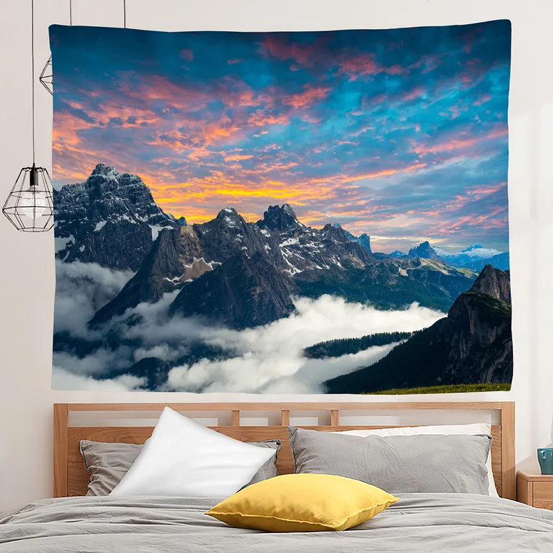 

Красивый гобелен в виде природных гор, настенная подвесная ткань в виде Пейзажа для гостиной, спальни, украшение, Прямая поставка, 8 размеров
