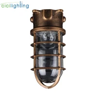 vintage waterproof e27 ceiling lamp for bathroom kitchen outdoor caged light barn ceiling exterior wall all weather with cage