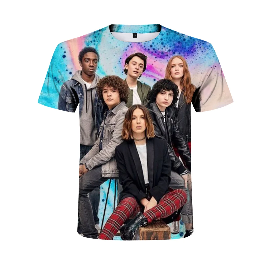 Футболка мужская с 3D принтом очень странные дела модная крутая рубашка коротким