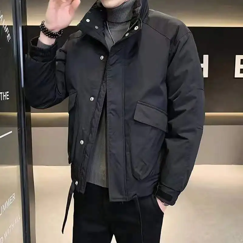 Men's Down Jacket Winter New Men's Jacket Stand Collar Casual Men's Fashion Handsome Fashion Loose Thick Men's Winter Clothes