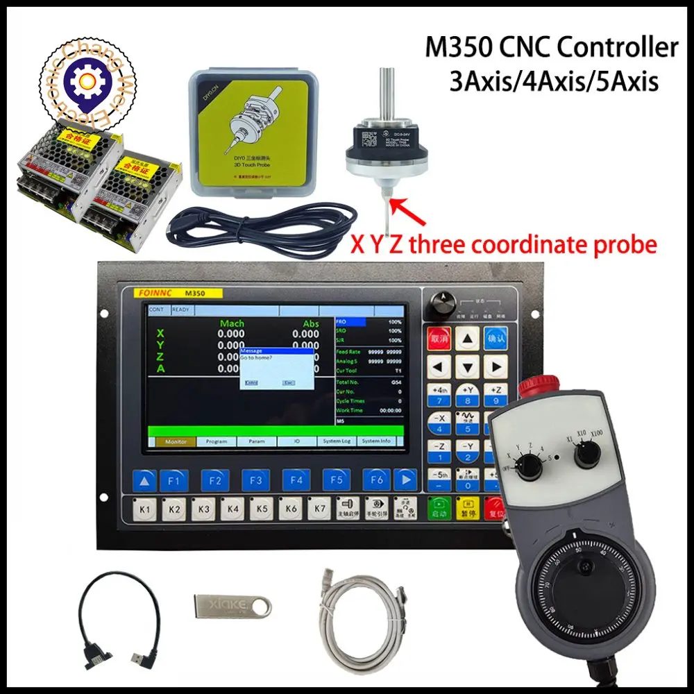 

Автономный ЧПУ Автономный контроллер M350 с 3/4/5 осями поддержка первого цикла ATC/шаговый контроллер Замена + V5 анти-роликовый 3D зонд край