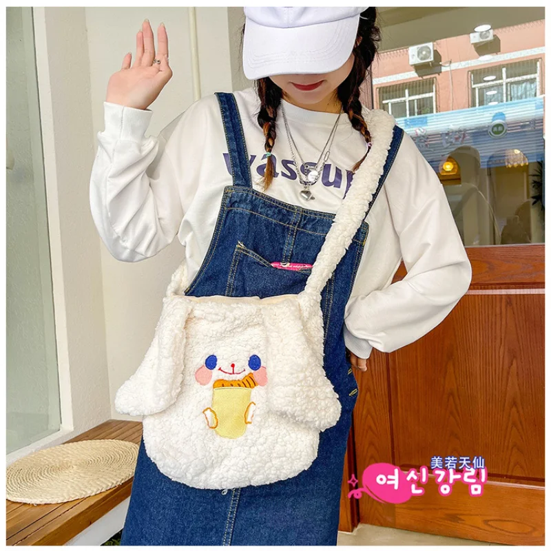 

Cartoon Plush Ultralight Shoulder Bag Foldable Handbag Casual Soft Tote Bag Shopping Bag Cheap Women's Crossbody Bag 5 PCS/SET