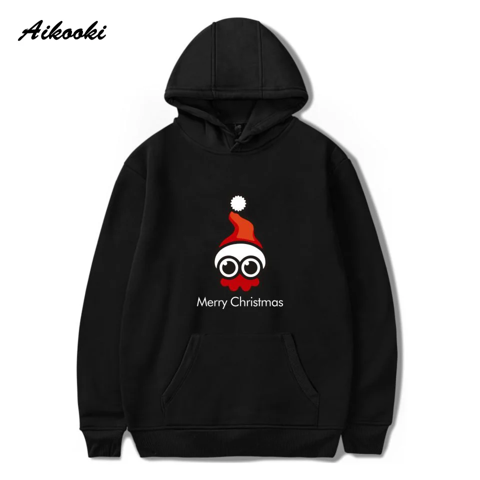 Merry Christmas Hoodies Men Women Autumn New Cute Girl's Hoodie Western Traditional Festival Cartoon Warm Sweatshirts | Мужская