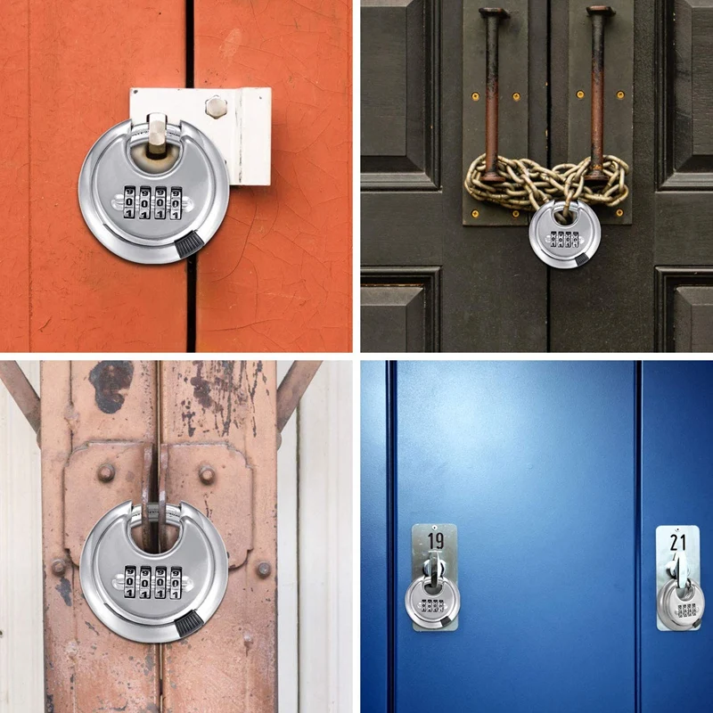 4-разрядный Комбинации диск замок с закаленными Сталь дужка серебряным замком