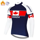 Канадская зимняя Термоодежда из флиса для велосипеда, трикотажная одежда для езды на горном велосипеде, Джерси для езды на велосипеде, велосипедная одежда для езды на велосипеде