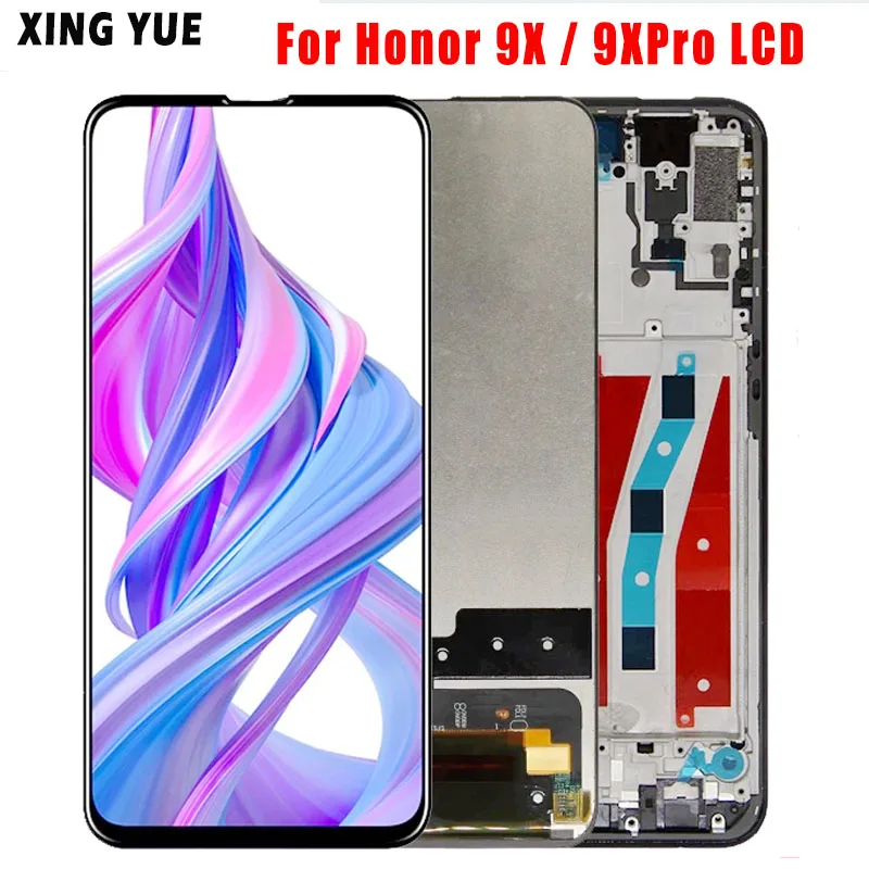 Pantalla t&aacute;ctil LCD de 6,59 pulgadas para Huawei Honor 9X, pieza de repuesto, componente digitalizador, pantalla interior y exterior-0