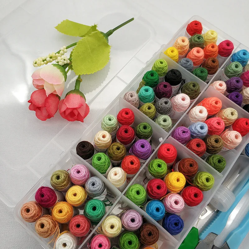 

DIY Embroidery Tool Set Wrap around the thread board, Poke and Poke 36 colors 50 colors Cross stitch thread No. 25 embroidery th
