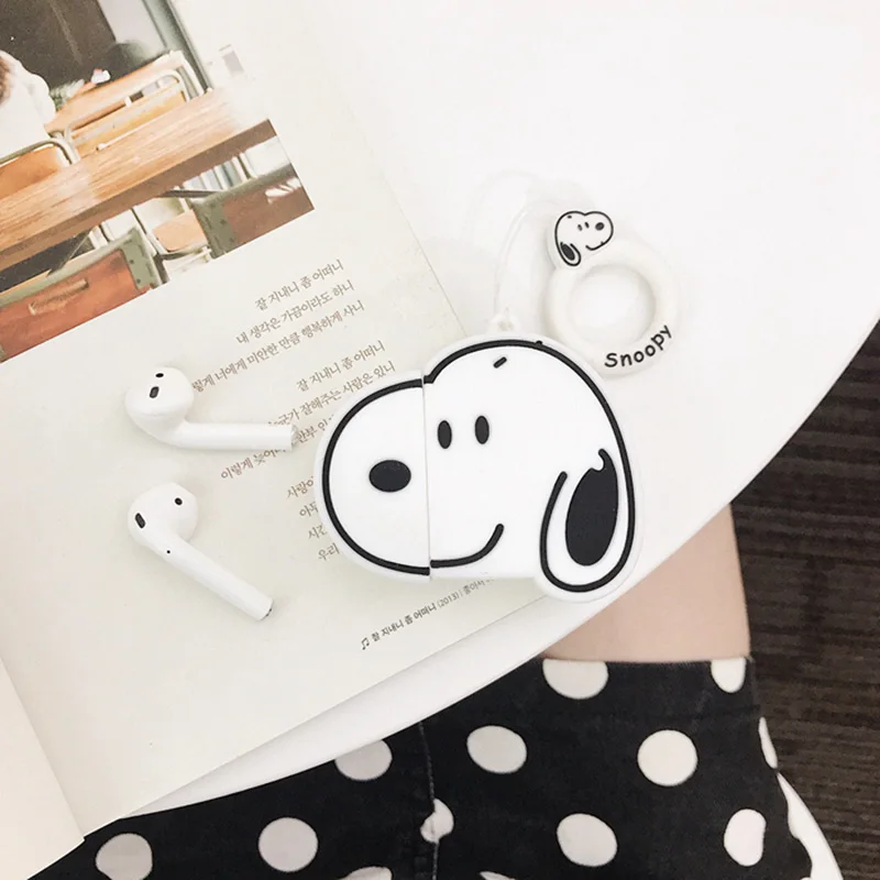 909044 Q UNCLE милые Чехлы для собак Тедди для Apple Airpods2 беспроводной Bluetooth 2 поколения сумка пара силиконовая гарнитура коробка защитный чехол - Цвет: 909044
